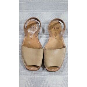 PONS Menorca Leather Avarca Sandals Tan Size 39 (US 8–8.5)